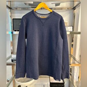 Eddie Bauer Thermal Long Sleeve Shirt Navy Large Tall